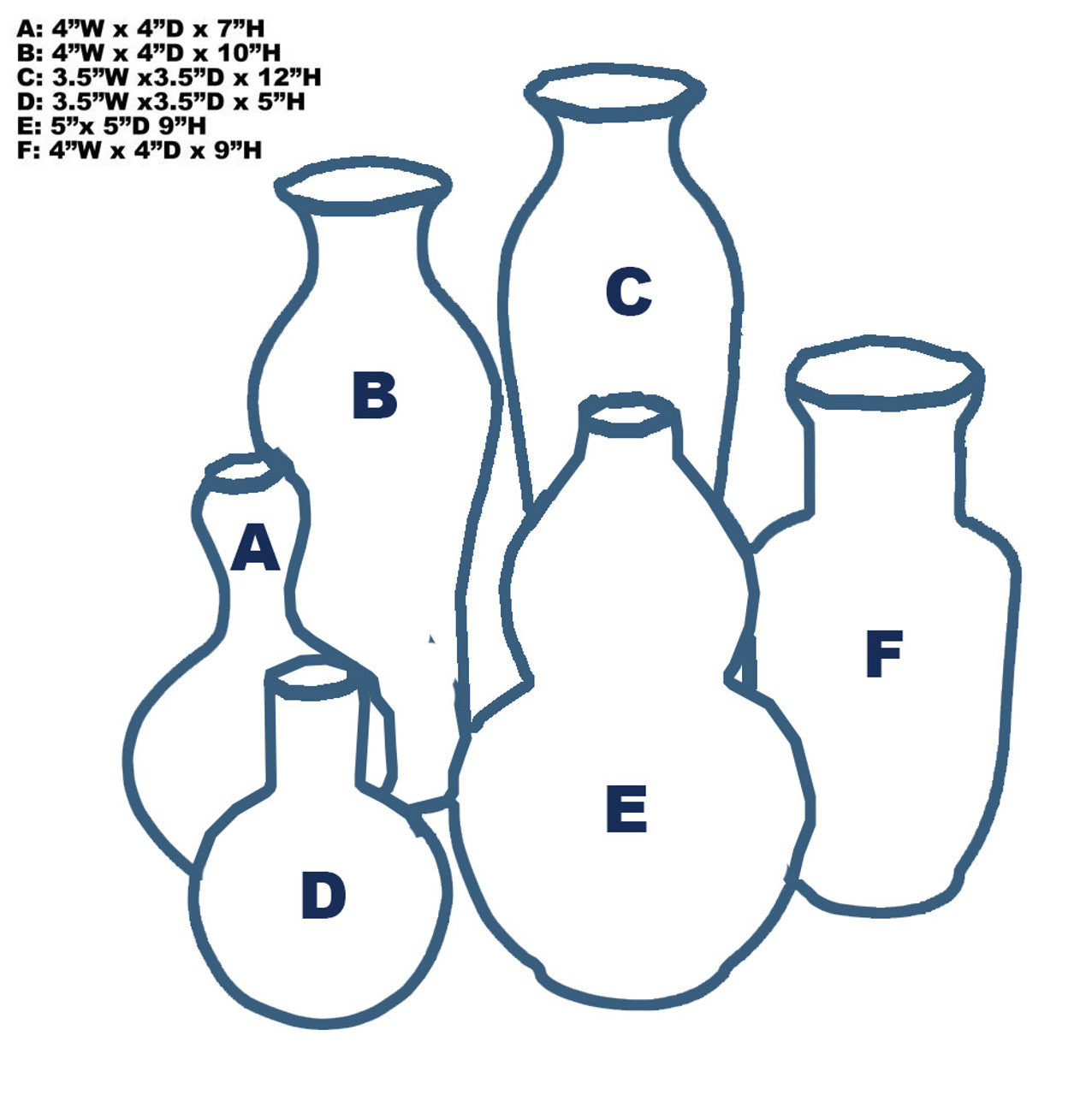 Assorted Vase Set