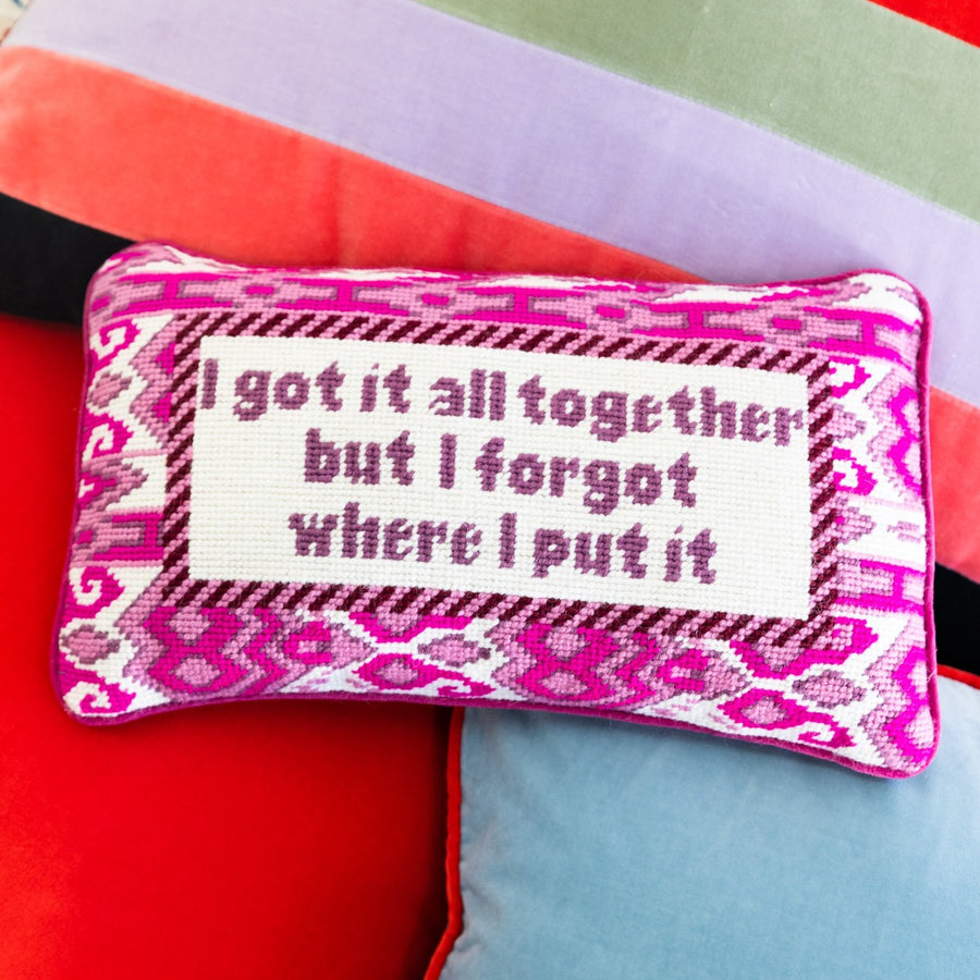 Got It All Together Needlepoint Pillow