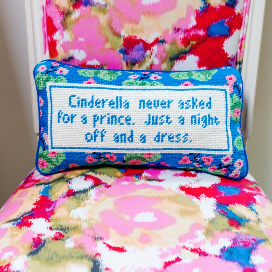 Cinderella Needlepoint Pillow
