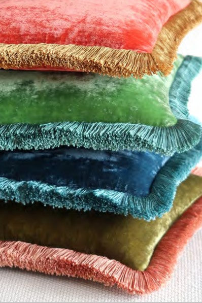 Large Silk Fringe Pillow