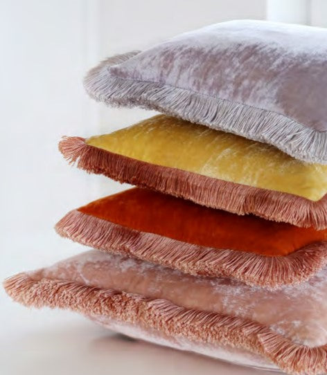 Small Silk Fringe Pillow