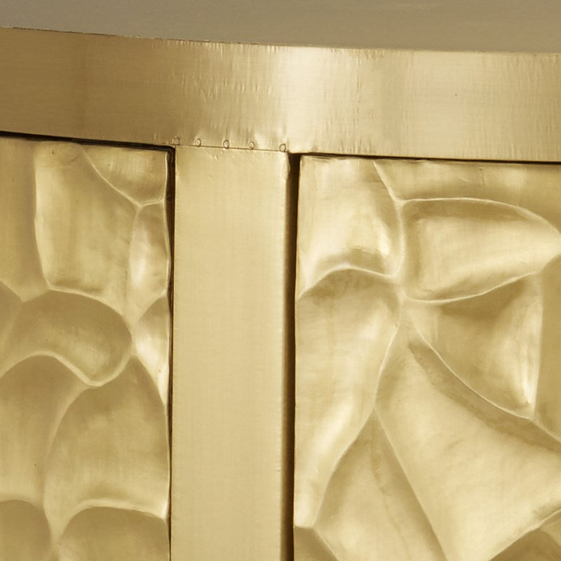 Taryn Hammered Demilune Cabinet