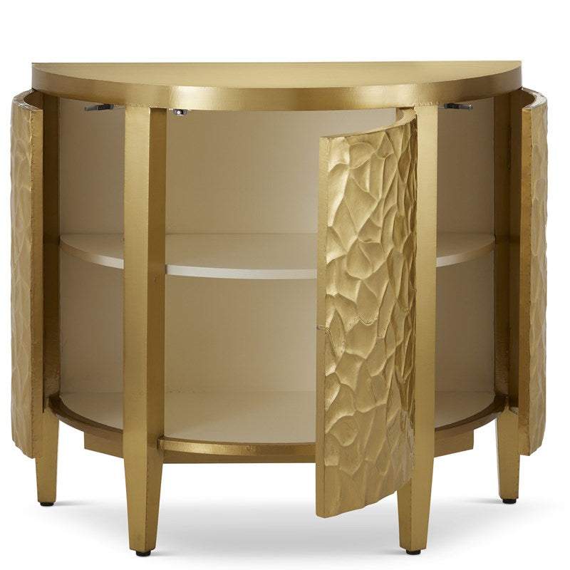 Taryn Hammered Demilune Cabinet