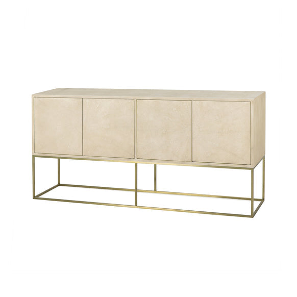 Faux Shagreen Credenza