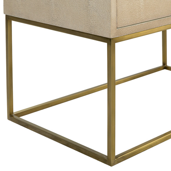 Faux Shagreen Credenza