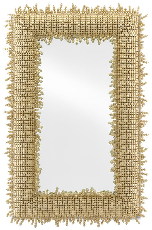 Beaded Fringed Mirror