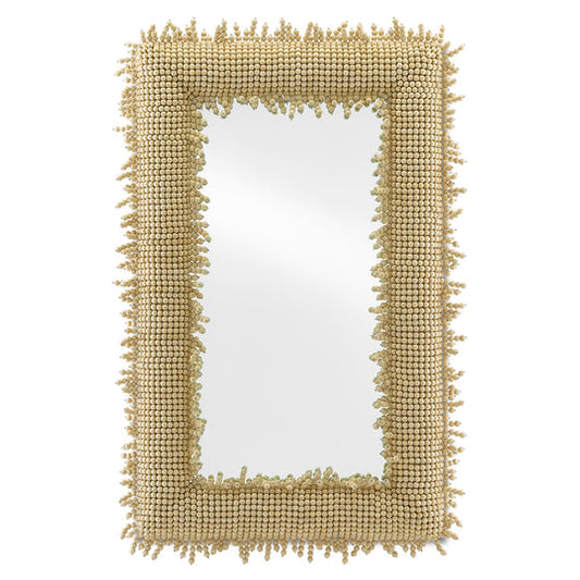 Beaded Fringed Mirror