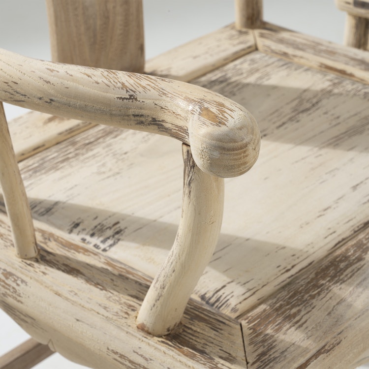 Chinese Pair Of Wooden Armchairs