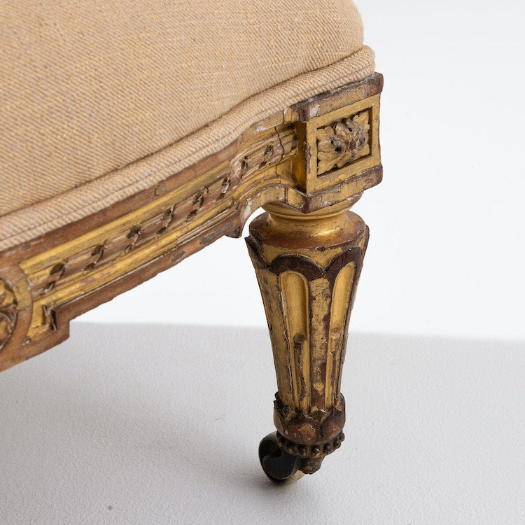 Parisian Wooden Armchair On Castors