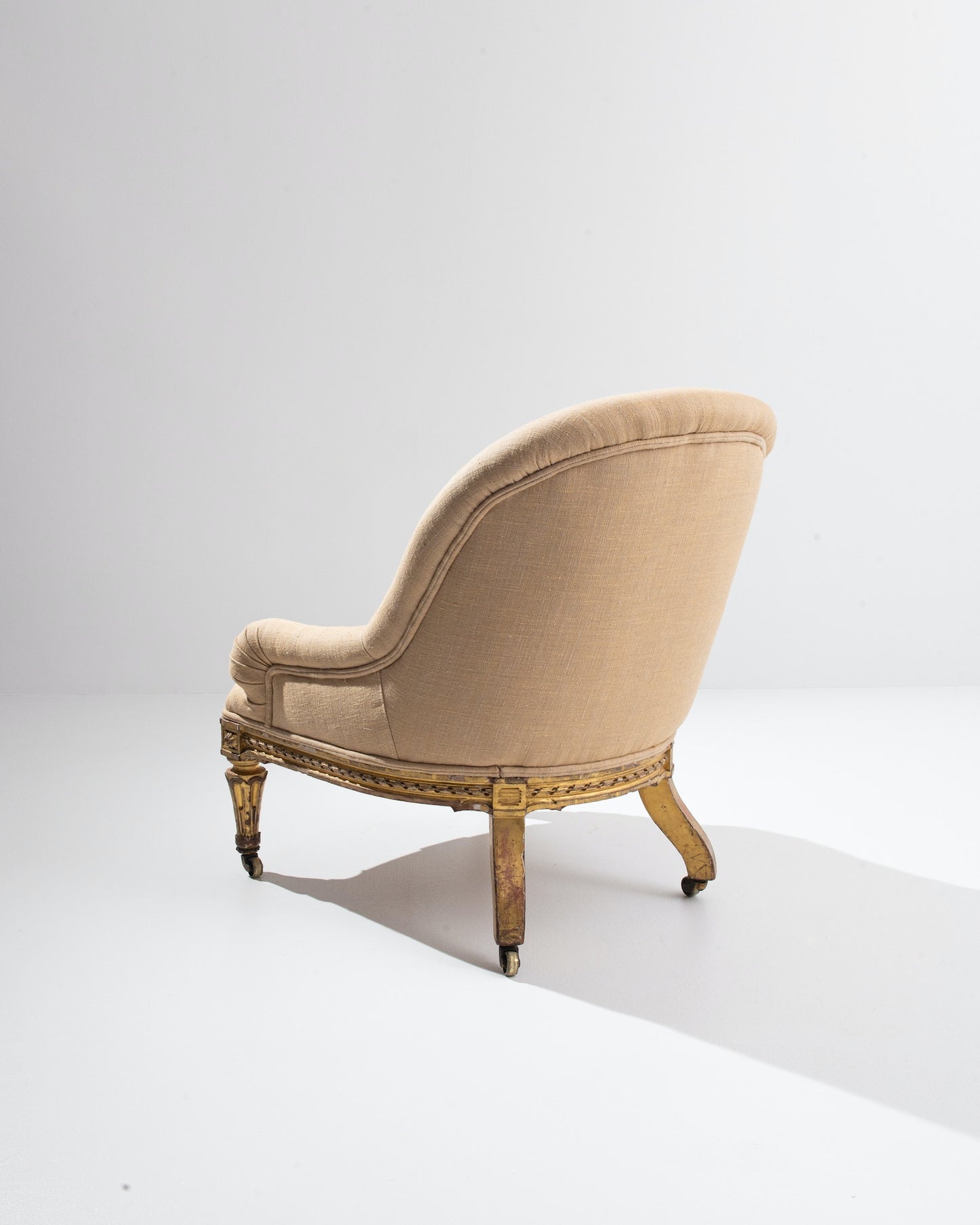 Parisian Wooden Armchair On Castors