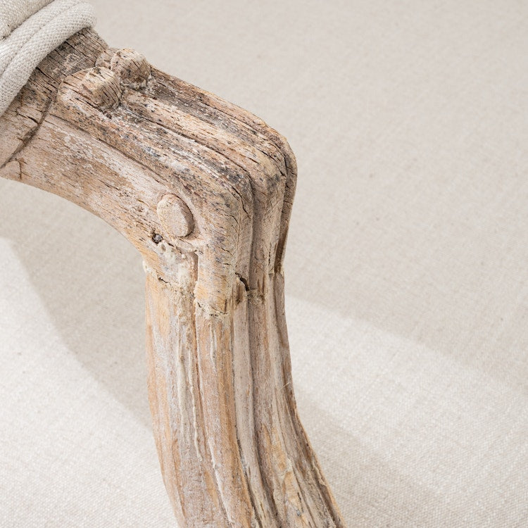 Parisian Pair Of Bleached Oak Armchairs