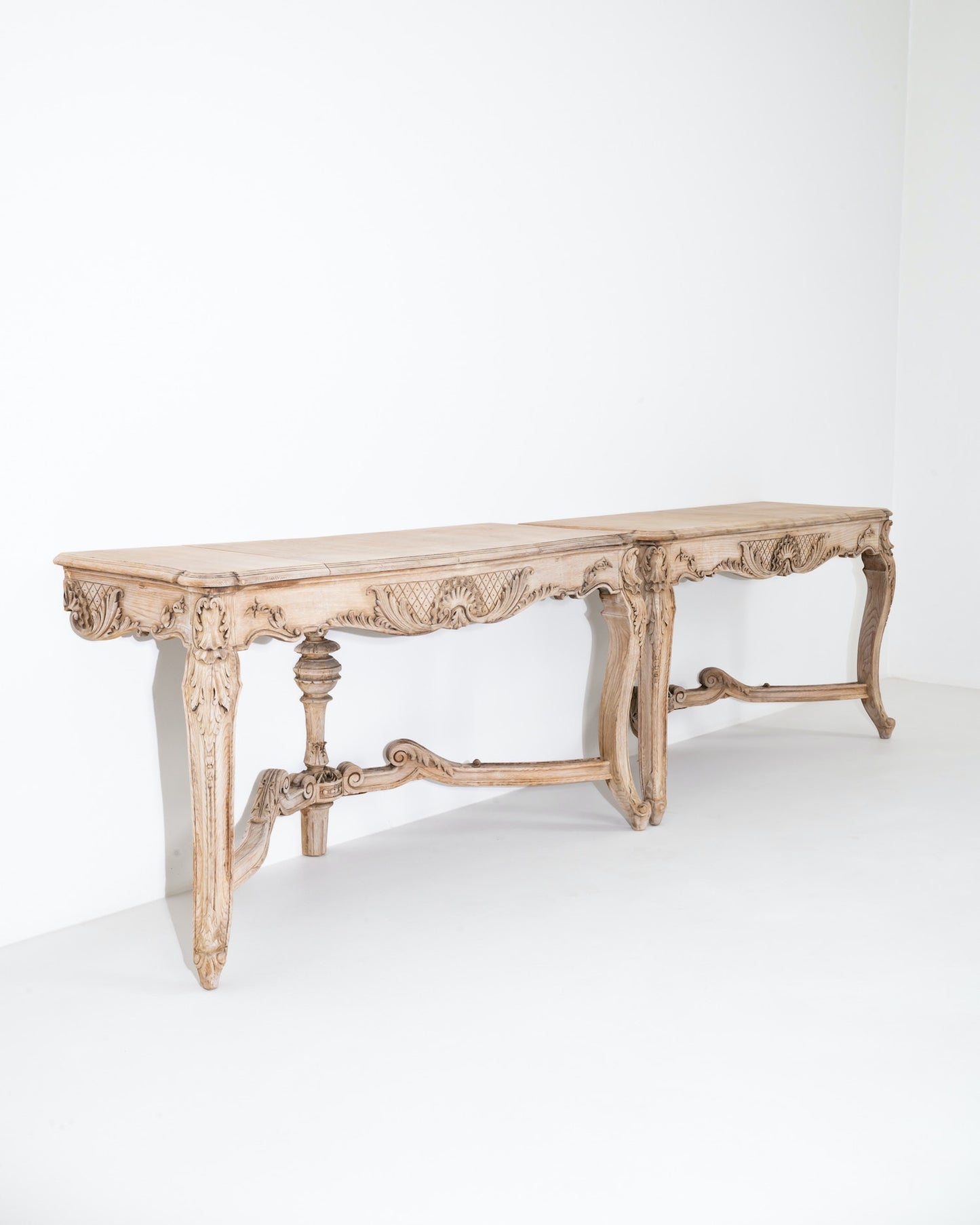 Pair Of French Oak Console Tables