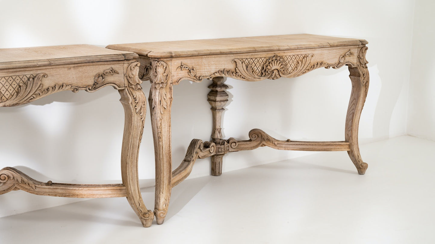 Pair Of French Oak Console Tables