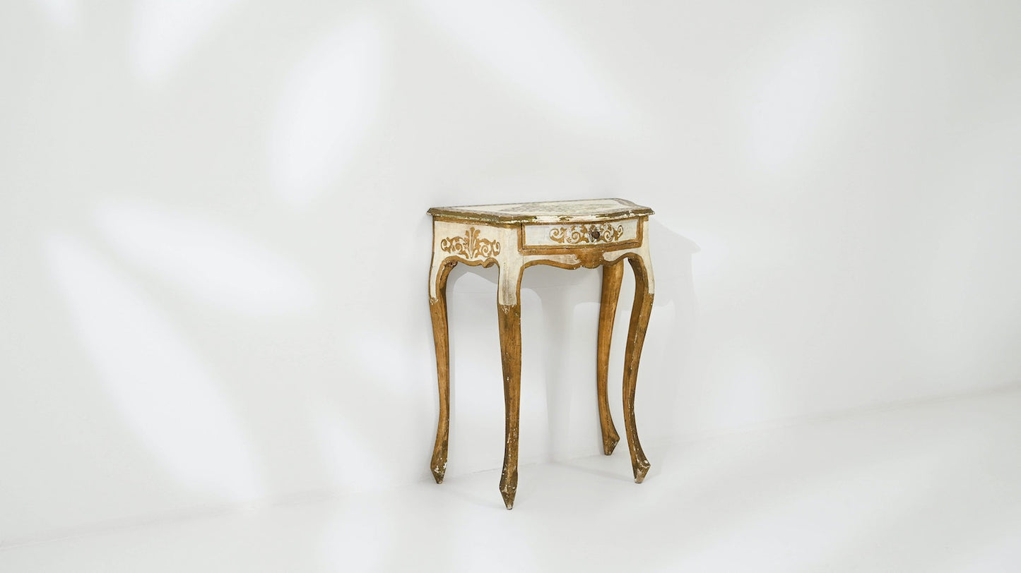 Petite Gilded Italian Wood Console