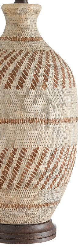 Etched Terracotta Table Lamp