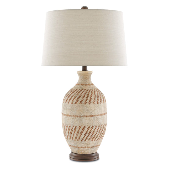 Etched Terracotta Table Lamp