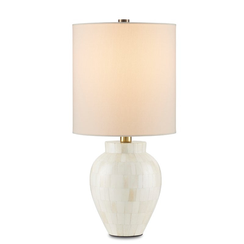 Tessellated Round Bone Table Lamp