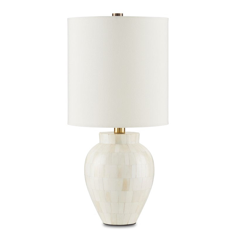 Tessellated Round Bone Table Lamp