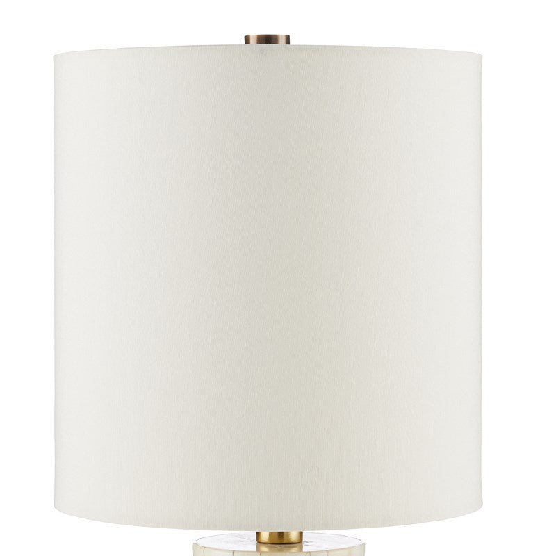 Tessellated Round Bone Table Lamp