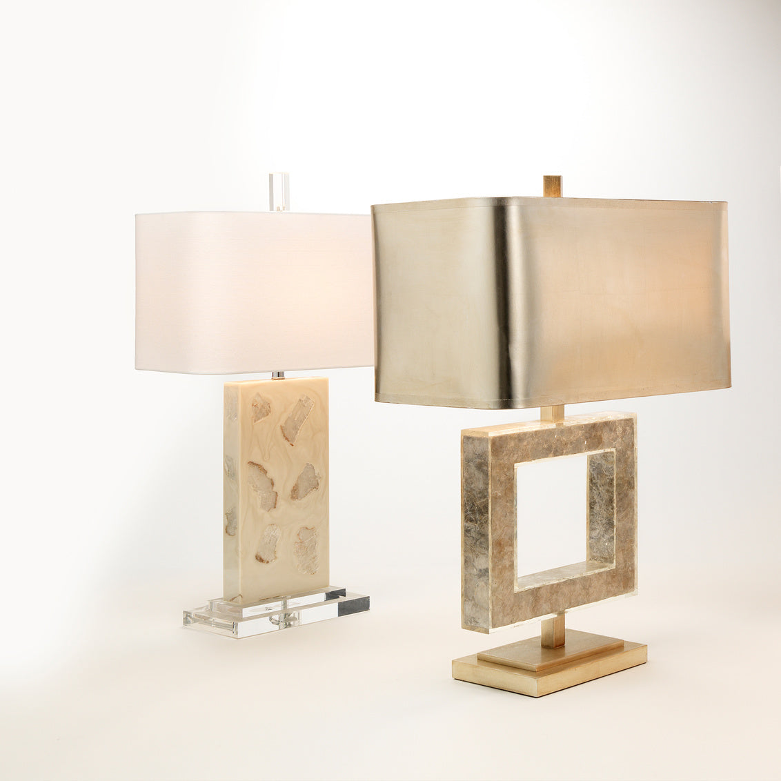 Encased Mica Table Lamp