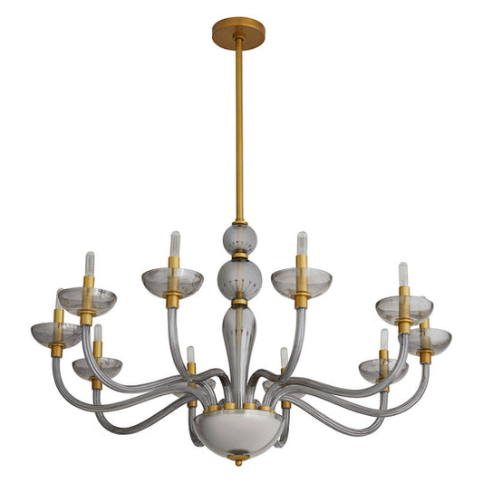 Smoked Glass Chandelier