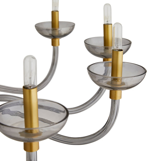 Smoked Glass Chandelier