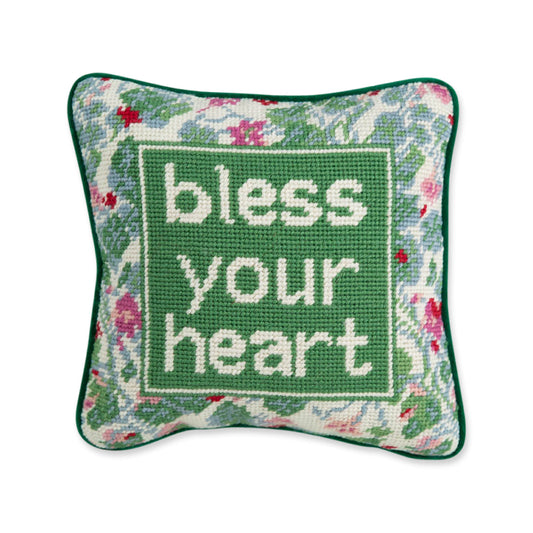 Bless Your Heart Needlepoint Pilllow