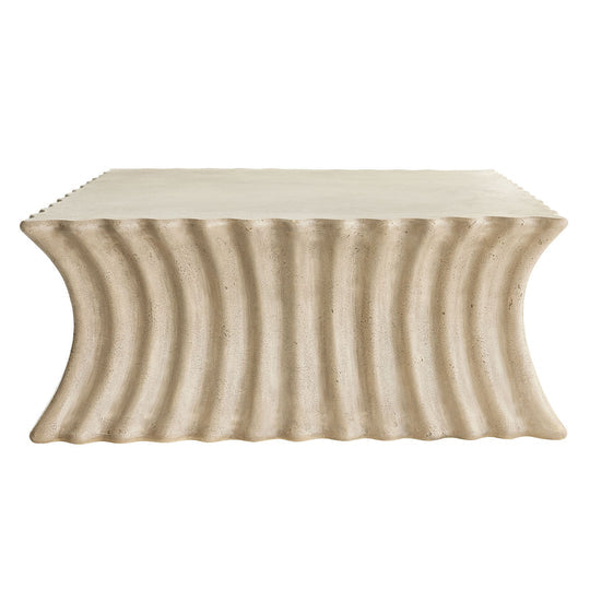 Travertine Wave Cocktail Table