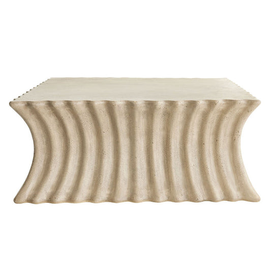 Travertine Wave Cocktail Table