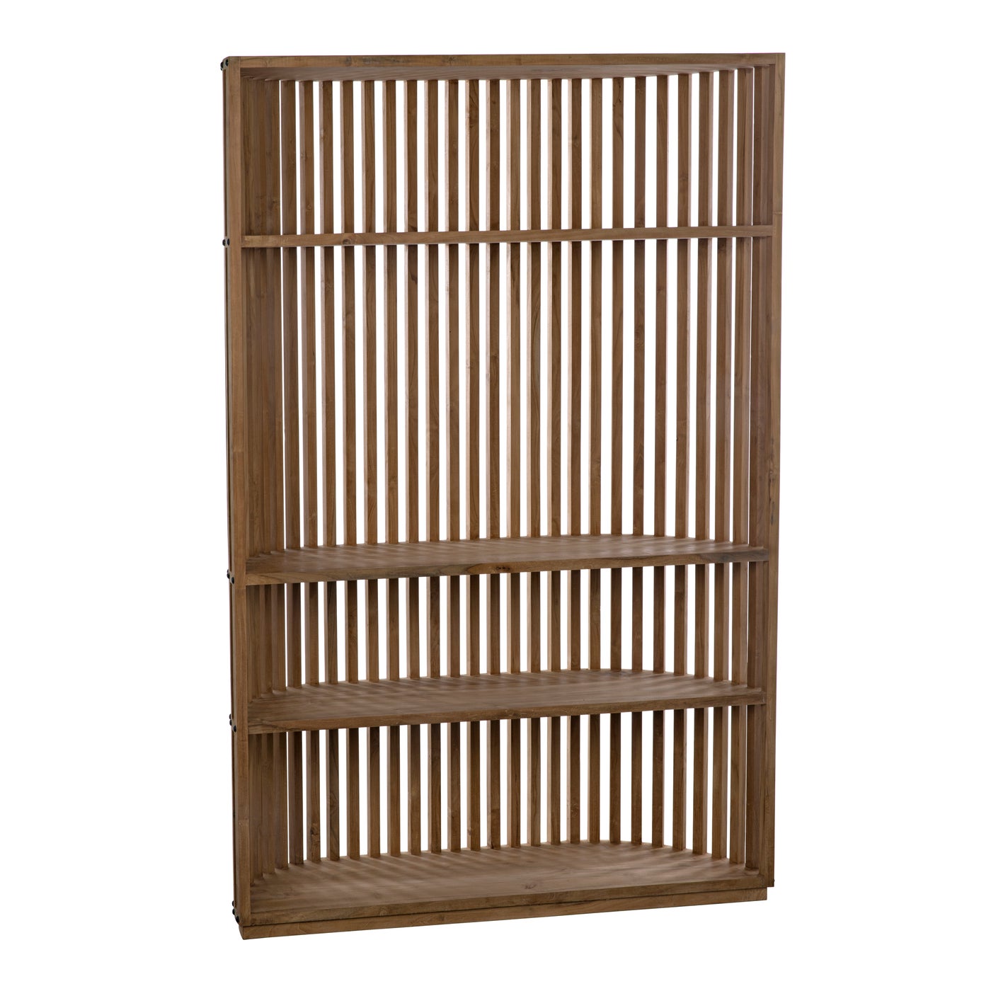 Teak Paneled Bookcase