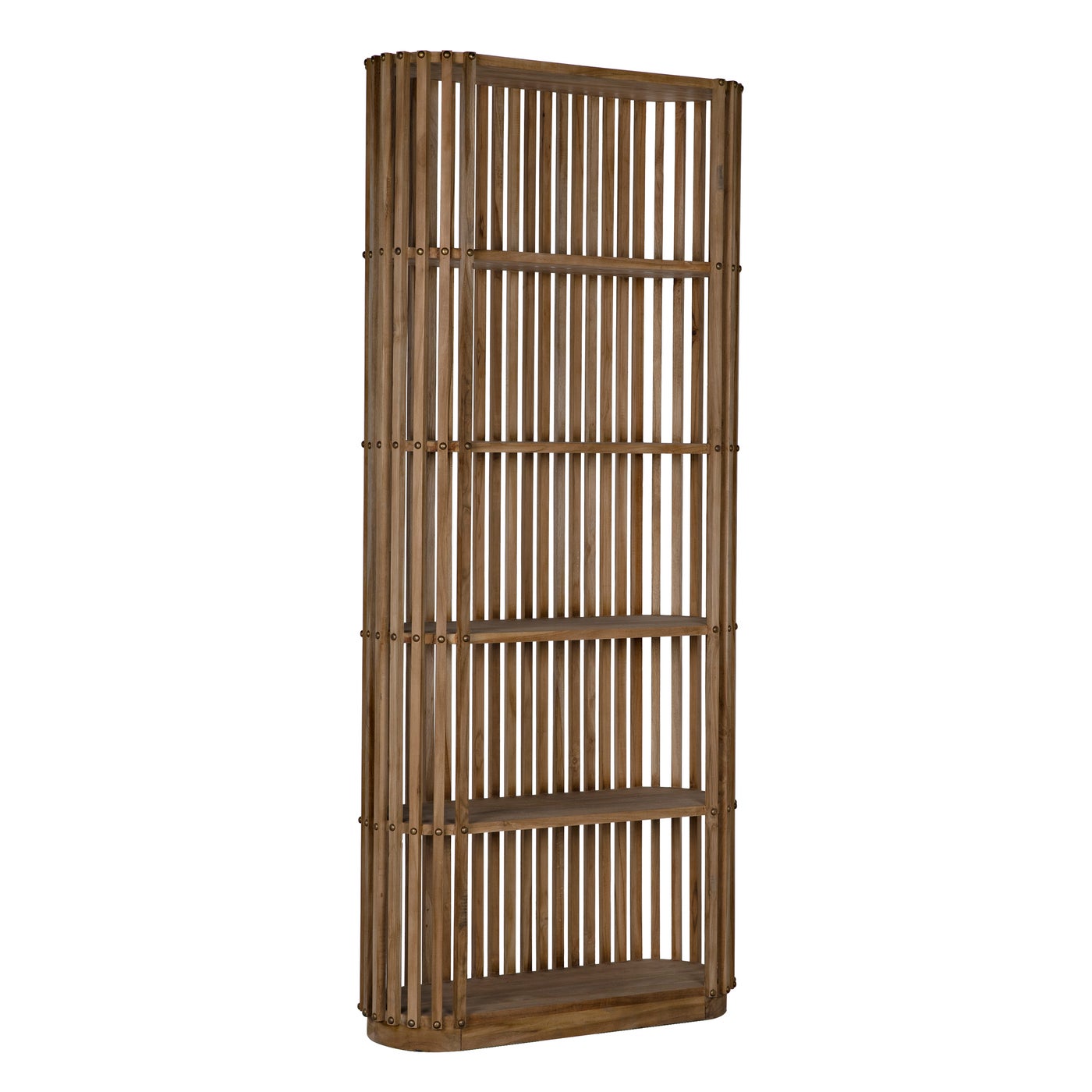 Teak Paneled Bookcase