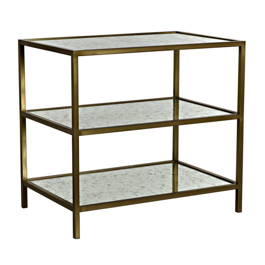 Brass & Antique Mirror Table