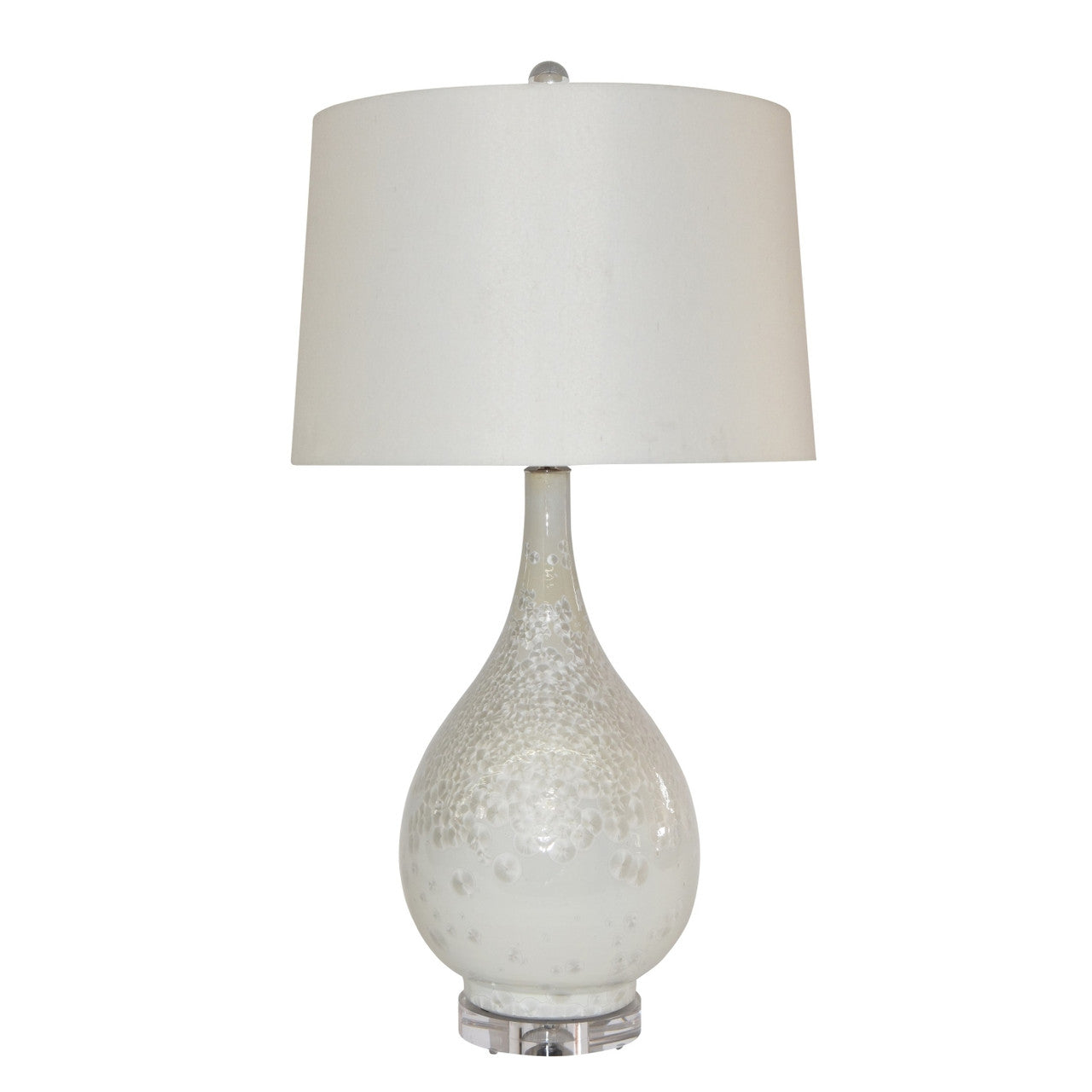 White Crystal Shell Long Neck Lamp
