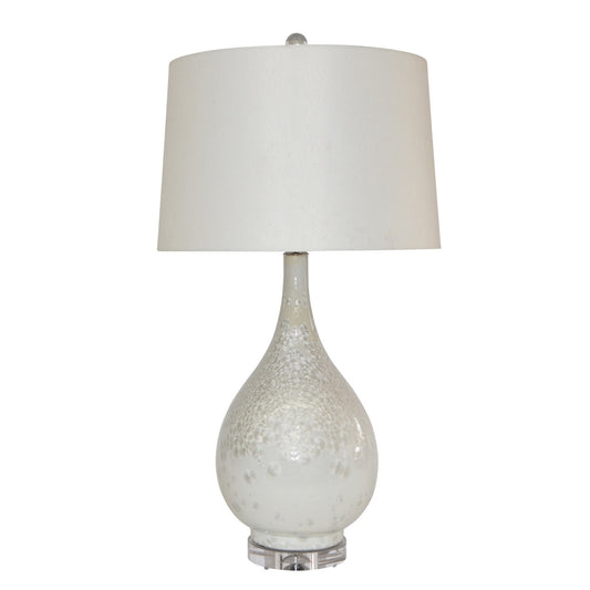 White Crystal Shell Long Neck Lamp