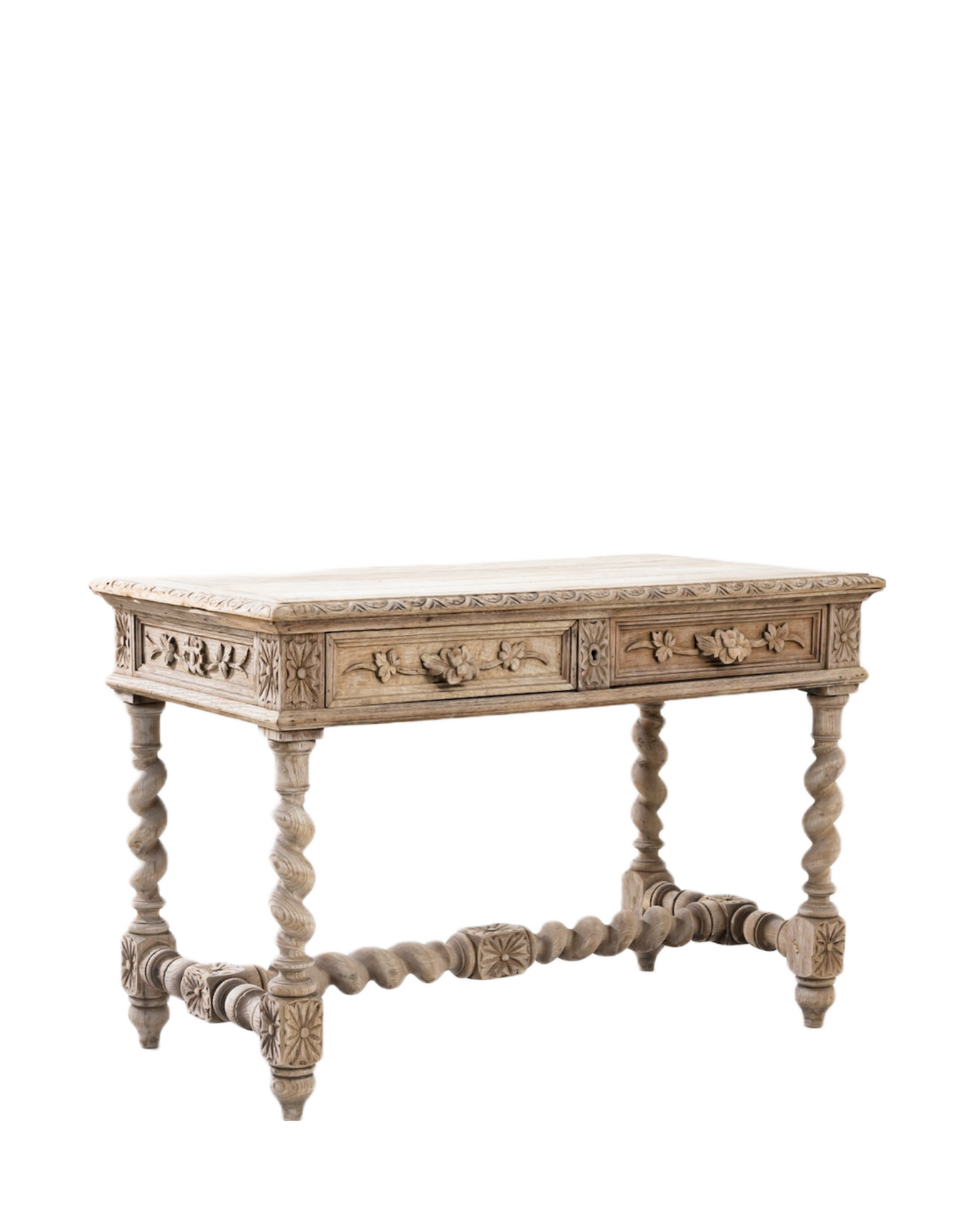 Bleached Oak Console Table