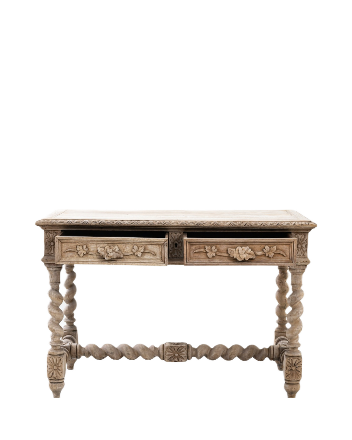 Bleached Oak Console Table