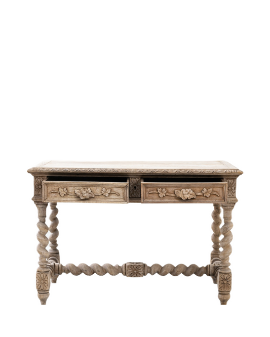 Bleached Oak Console Table