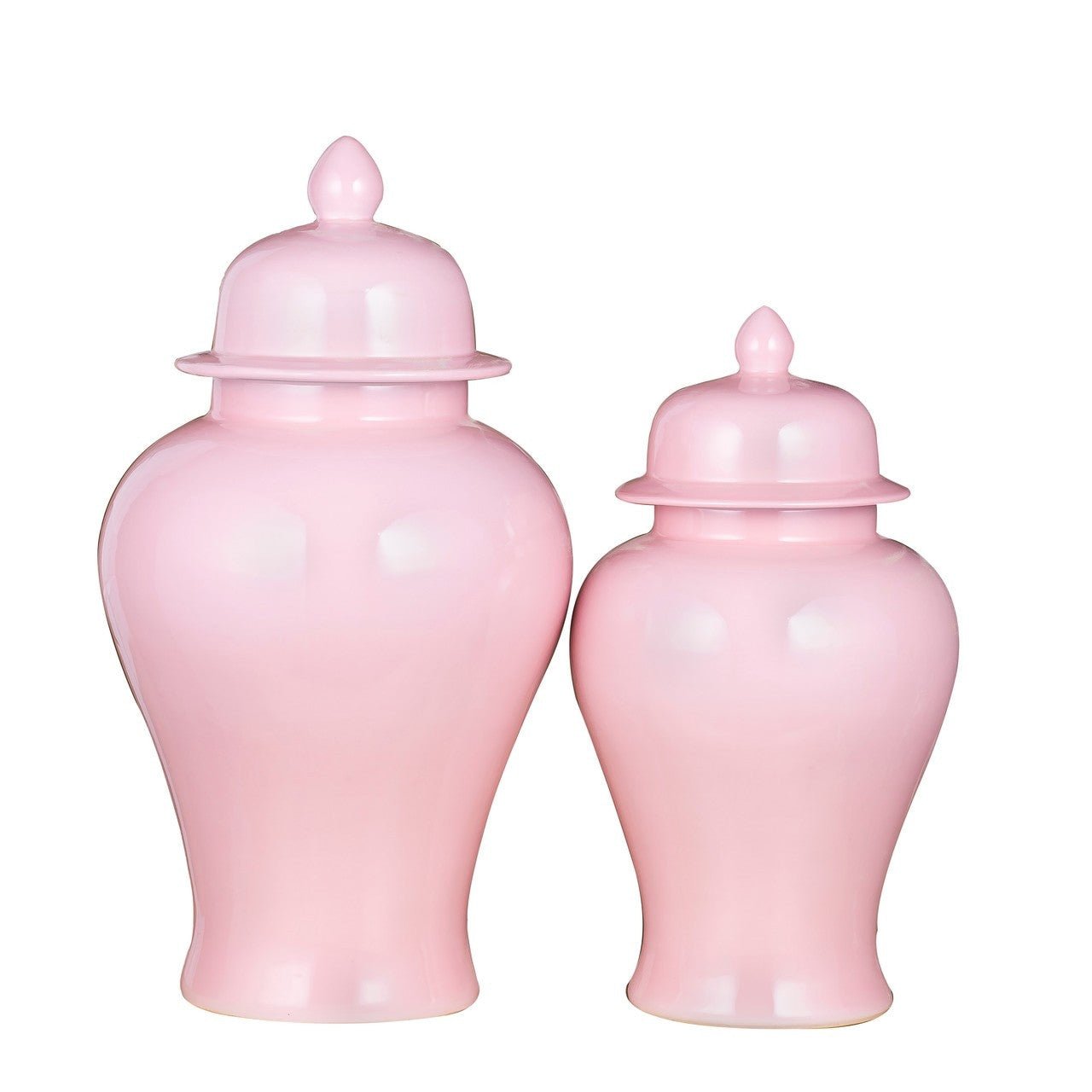 Blush Pink Porcelain Temple Jar