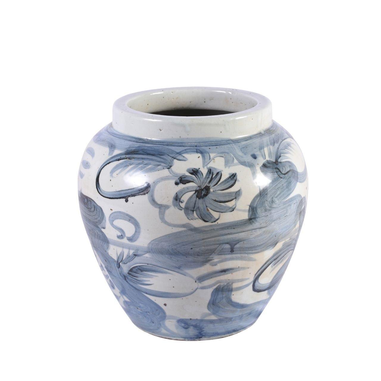 Blue & White Twisted Flower Lamp