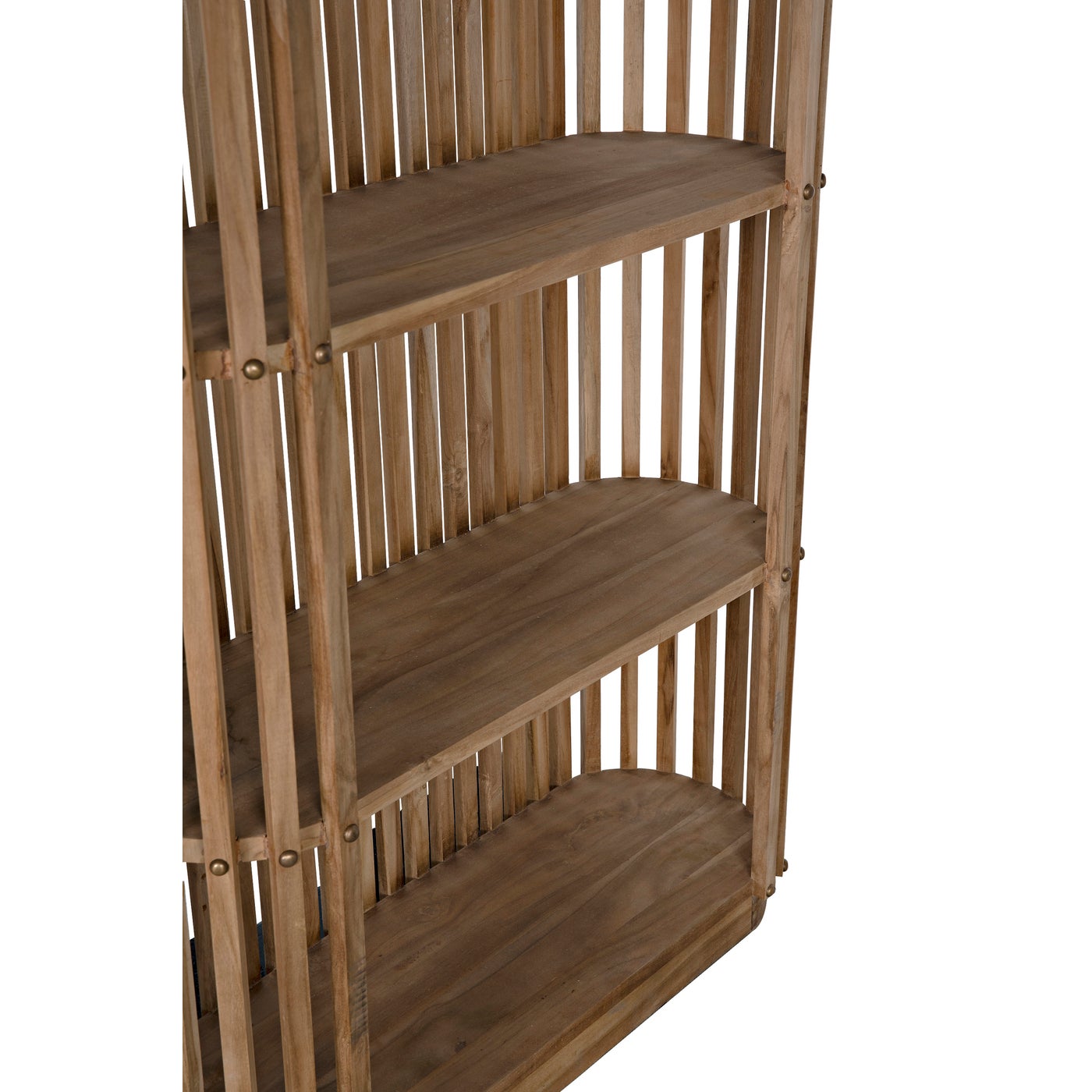 Teak Paneled Bookcase