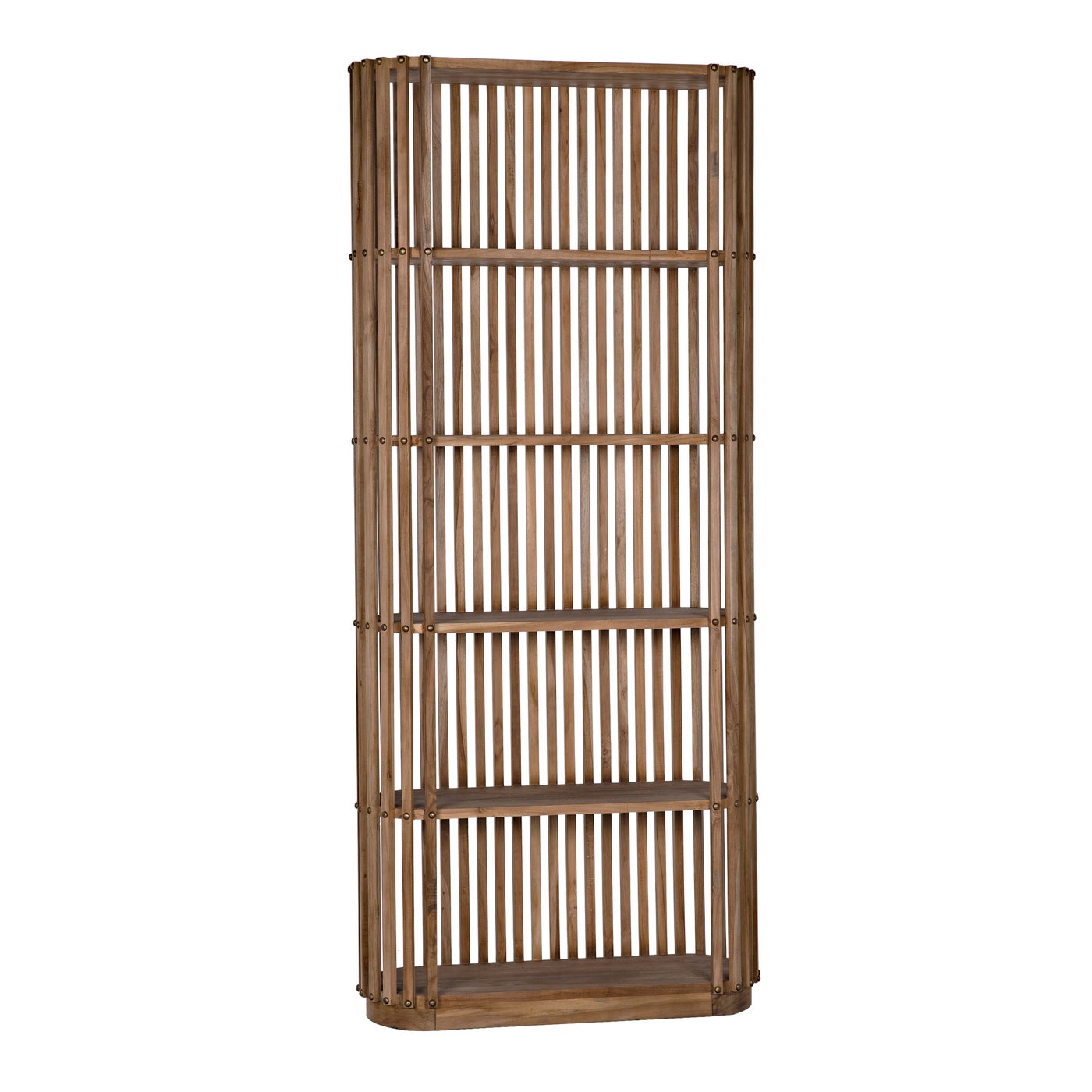 Teak Paneled Bookcase