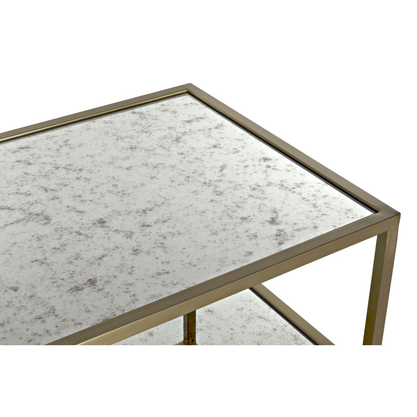 Brass & Antique Mirror Table