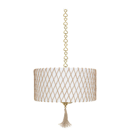 Netted Linen Pendant