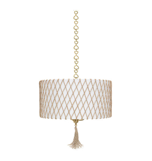 Netted Linen Pendant