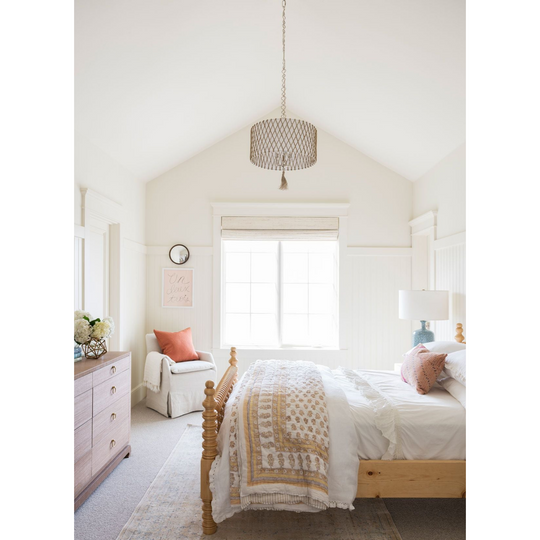 Netted Linen Pendant